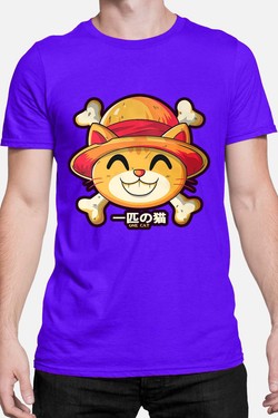 One Lucky Cat - Tshirt Homme-GRIS