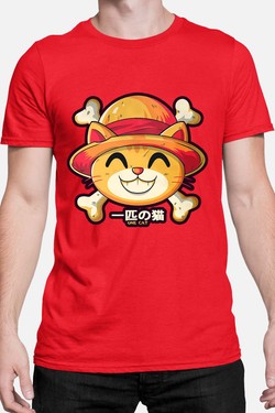 One Lucky Cat - Tshirt Homme-GRIS