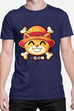 One Lucky Cat - Tshirt Homme-GRIS