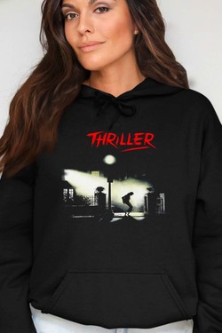 Midnight Thriller - Sweat Capuche Femme-NOIR