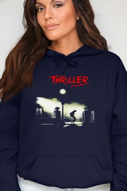 Midnight Thriller - Sweat Capuche Femme-NOIR
