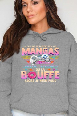 Otaku Gamer - Sweat Capuche Femme-GRIS
