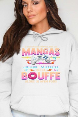 Otaku Gamer - Sweat Capuche Femme-GRIS