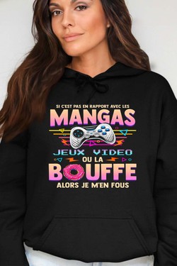 Otaku Gamer - Sweat Capuche Femme-GRIS