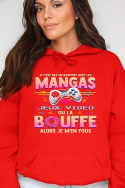 Otaku Gamer - Sweat Capuche Femme-GRIS
