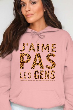 Social Nope - Sweat Capuche Femme-ROSE