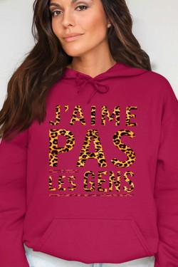Social Nope - Sweat Capuche Femme-ROSE