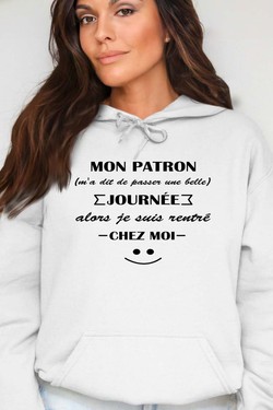 Work Escape - Sweat Capuche Femme-ROUGE