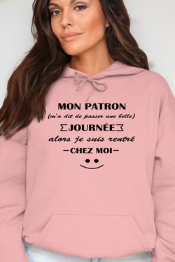 Work Escape - Sweat Capuche Femme-ROUGE