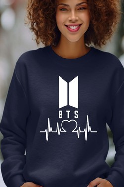 BTS Pulse - Sweat Col Rond Femme-ROUGE