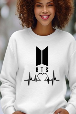 BTS Pulse - Sweat Col Rond Femme-ROUGE