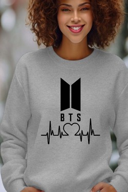 BTS Pulse - Sweat Col Rond Femme-ROUGE