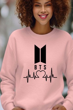BTS Pulse - Sweat Col Rond Femme-ROUGE