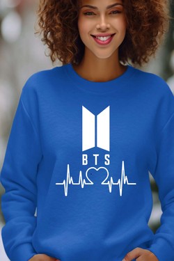 BTS Pulse - Sweat Col Rond Femme-ROUGE
