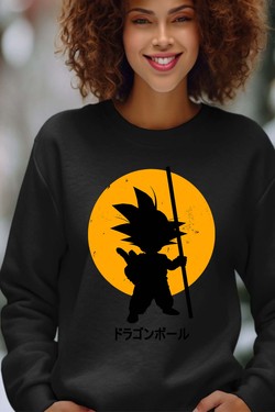 DBZ petit goku - Sweat Col Rond Femme-ROSE