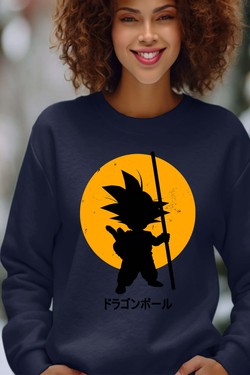 DBZ petit goku - Sweat Col Rond Femme-ROSE