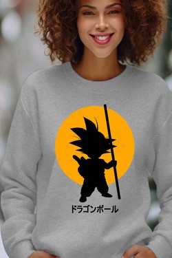 DBZ petit goku - Sweat Col Rond Femme-ROSE
