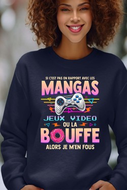 Otaku Gamer - Sweat Col Rond Femme-ROSE