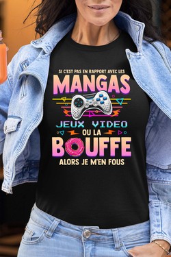 Otaku Gamer - Tshirt Femme-NOIR