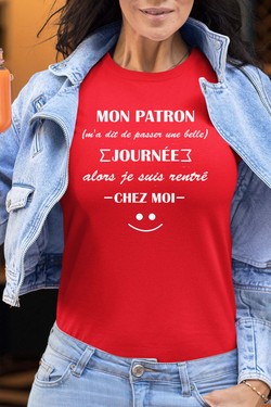 Work Escape - Tshirt Femme-BORDEAUX