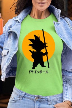 DBZ petit goku - Tshirt Femme - FC-VERT CLAIR