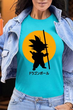 DBZ petit goku - Tshirt Femme - FC-VERT CLAIR