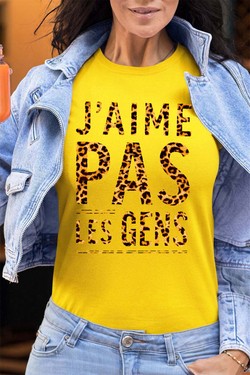 Social Nope - Tshirt Femme - FC-JAUNE