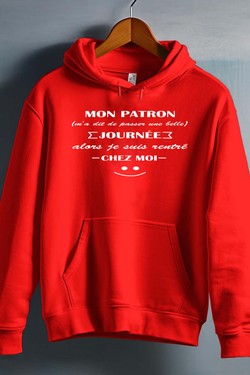Work Escape - Sweat capuche Homme-ROUGE