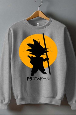 DBZ petit goku - Sweat Col Rond Homme-ROUGE