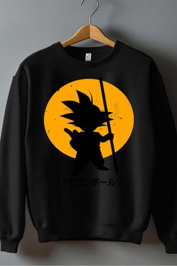 DBZ petit goku - Sweat Col Rond Homme-ROUGE