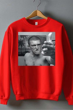 La Haine - Sweat Col Rond Homme-ROUGE