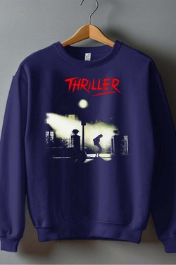 Midnight Thriller - Sweat Col Rond Homme-NOIR