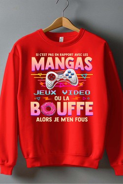 Otaku Gamer - Sweat Col Rond Homme-BLEU ROI