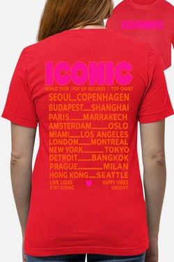 iconic Fluo Orange - Tshirt Femme AR poitrine-BORDEAUX