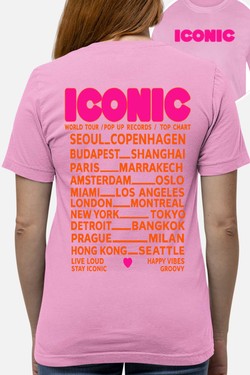 iconic Fluo Orange - Tshirt Femme AR poitrine-BORDEAUX