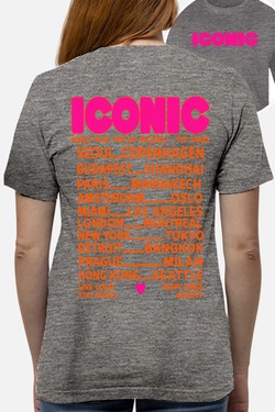 iconic Fluo Orange - Tshirt Femme AR poitrine-BORDEAUX