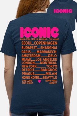 iconic Fluo Orange - Tshirt Femme AR poitrine-BORDEAUX