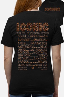 iconic leo - Tshirt Femme AR poitrine-BLANC