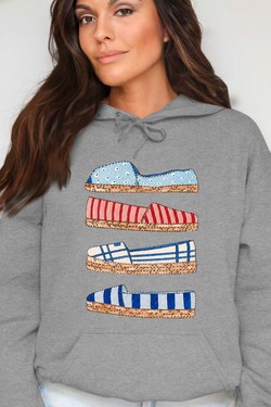 summer strass - Sweat Capuche Femme-GRIS
