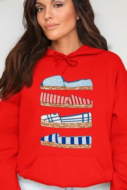 summer strass - Sweat Capuche Femme-GRIS