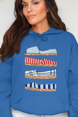 summer strass - Sweat Capuche Femme-GRIS