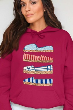 summer strass - Sweat Capuche Femme-GRIS
