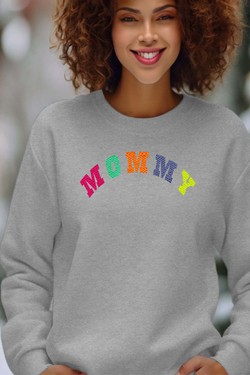 WOOL MOMMY - Sweat Col Rond Femme-ROSE