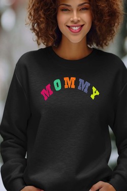 WOOL MOMMY - Sweat Col Rond Femme-ROSE