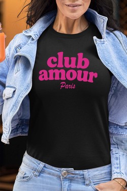 Club amour P - Tshirt Femme-GRIS