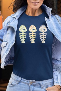 floral fishbone - Tshirt Femme-ROSE