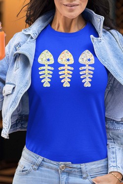 floral fishbone - Tshirt Femme-ROSE