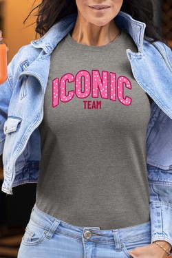 ICONIC TEAM K - Tshirt Femme-GRIS