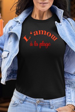 l amow plage - Tshirt Femme-ROSE