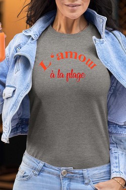 l amow plage - Tshirt Femme-ROSE